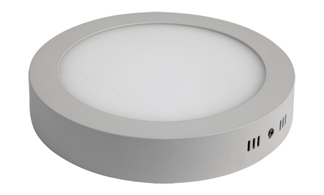 LED 18W 圓形明裝面板燈 外形尺寸225x40mm 白光中性光黃光